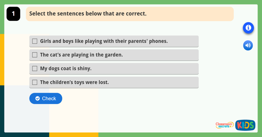 Year 2 Plural or Possession