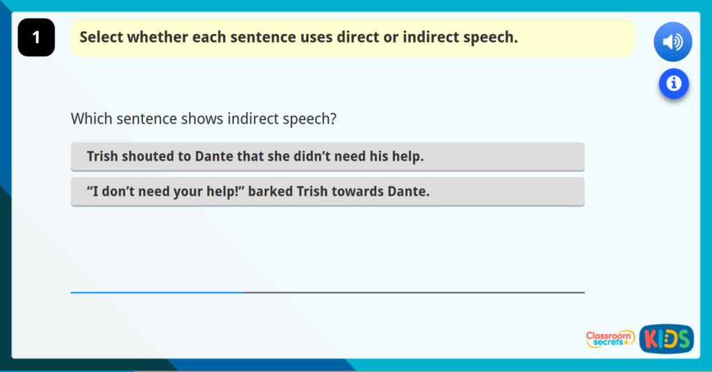 Direct or Indirect Speech Year 4