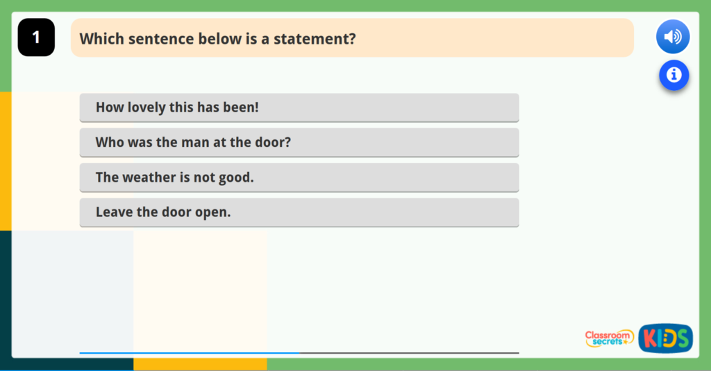 Year 2 All Four Sentence Types