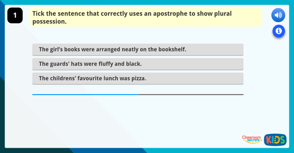Year 4 Using Apostrophes for Plural Possession
