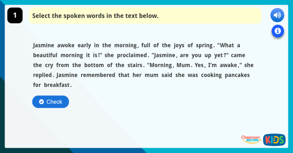 Year 4 GPS Recognising Speech