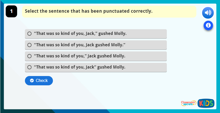 Punctuating Direct Speech Year 4