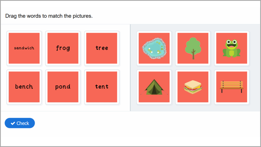Phonics Match Words Year 1