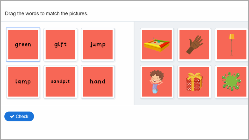 Phonics Year 1 Match Words to Pictures