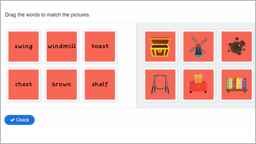 Phonics Year 1 Words to Pictures
