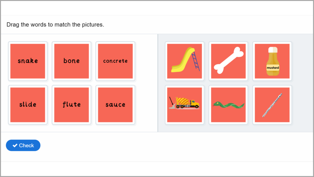 Phase 5 Phonics Year 1 Match Words to Pictures Game 3