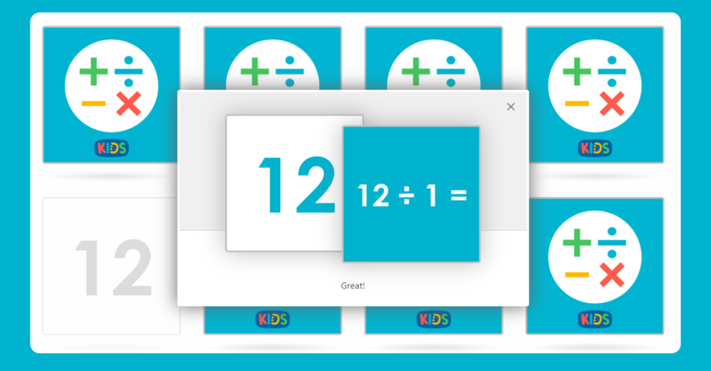 Divide by 1 Memory Card Game