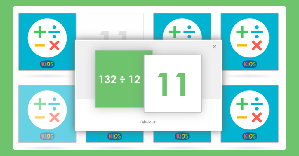 Divide by 12 Memory Card Game