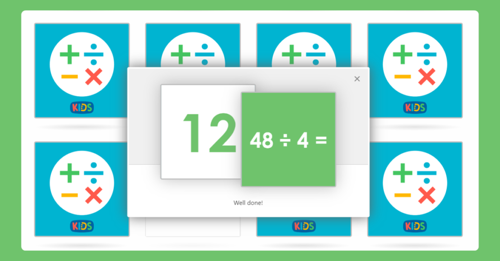 Year 3 Mixed Division Memory Card Game