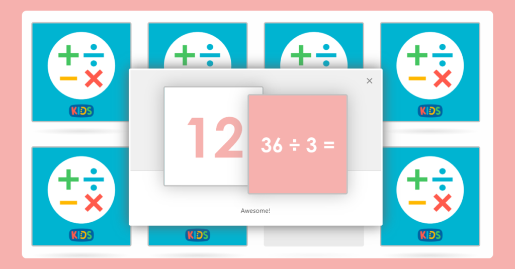 Divide by 3 Memory Card Game