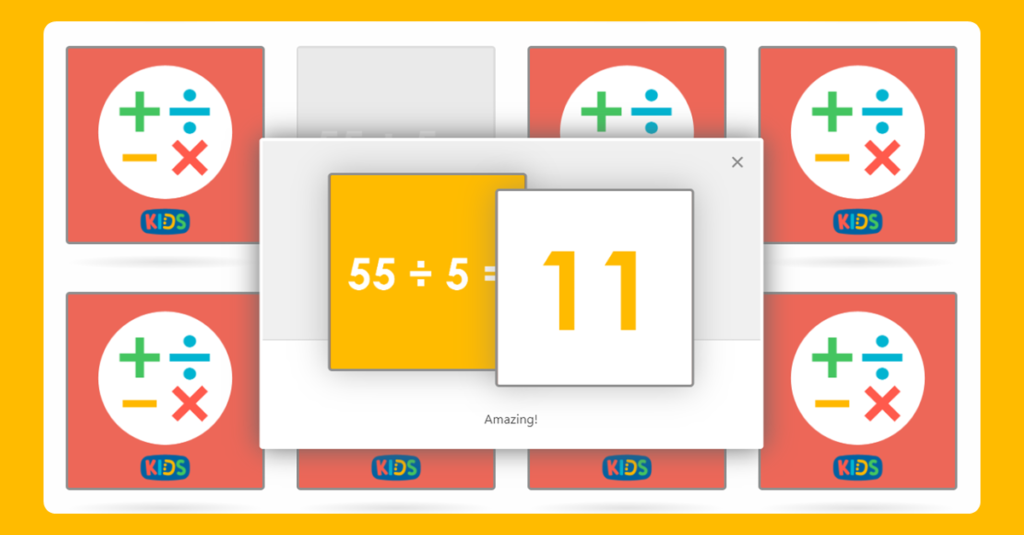 Divide by 5 Memory Card Game