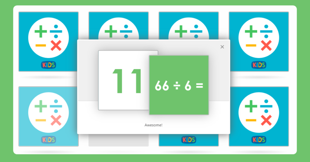 Divide by 6 Memory Card Game