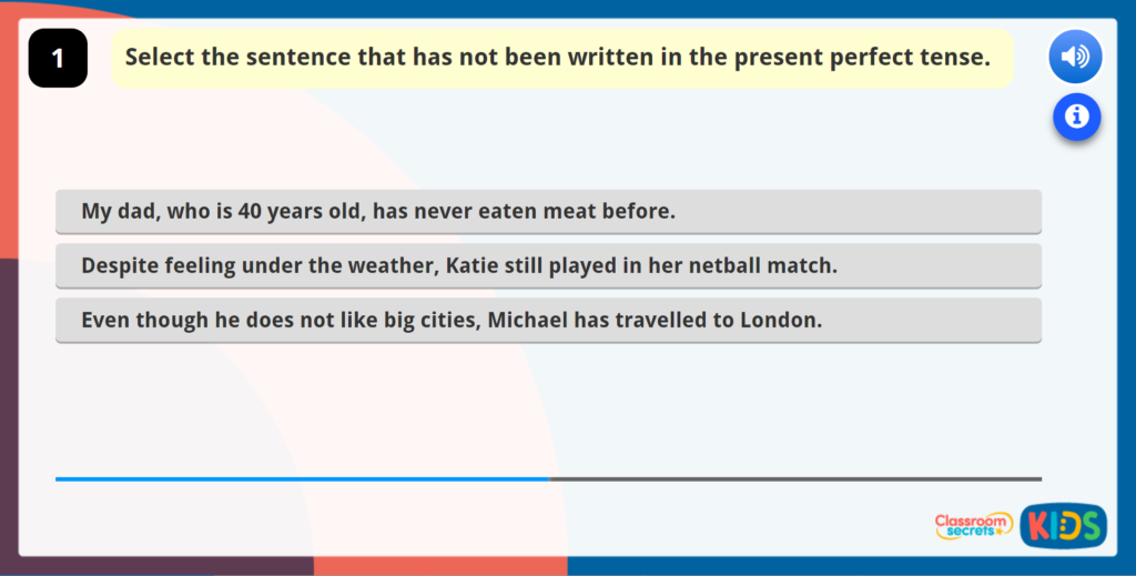Year 5 Present Perfect Form GPS Resources