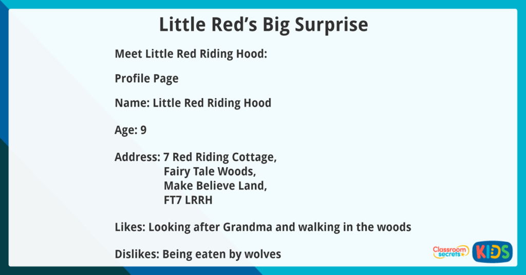 Year 3 Reading Comprehension Fiction Little Red's Big Surprise