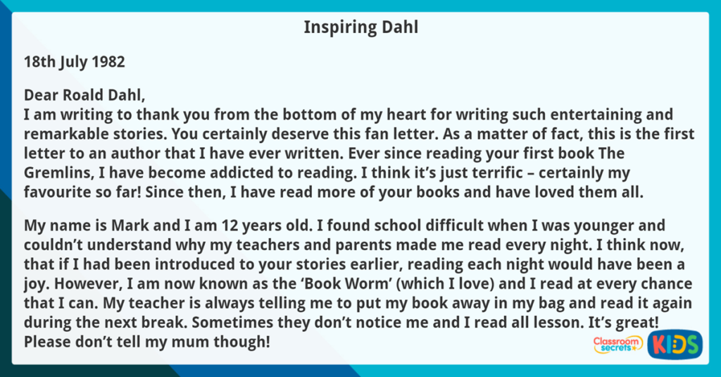 Year 4 Reading Comprehension Inspiring Dahl