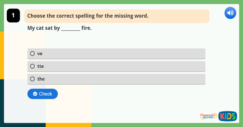 Common Exception Words Set 1 Year 1