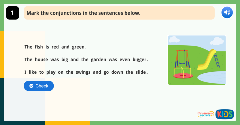 Year 1 Conjunctions Game Using And