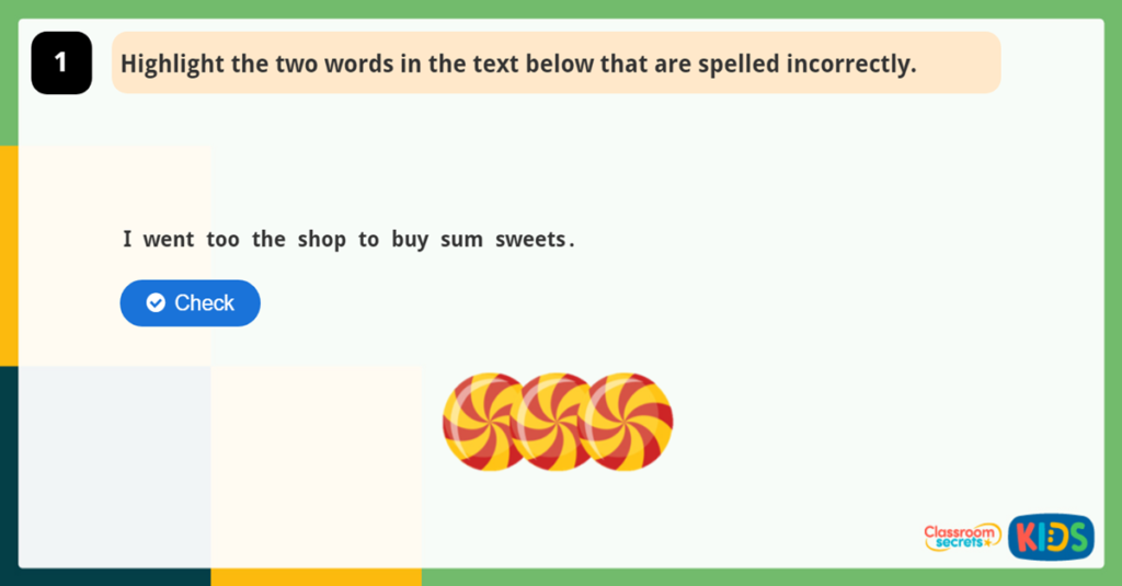 Year 1 Spelling Game 2