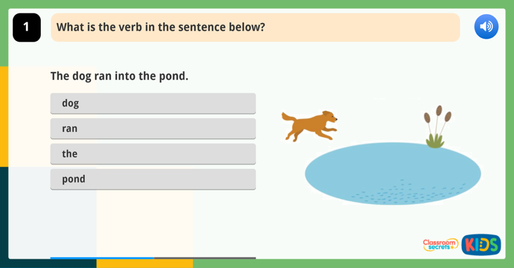 Year 1 Verbs Game Word Classes