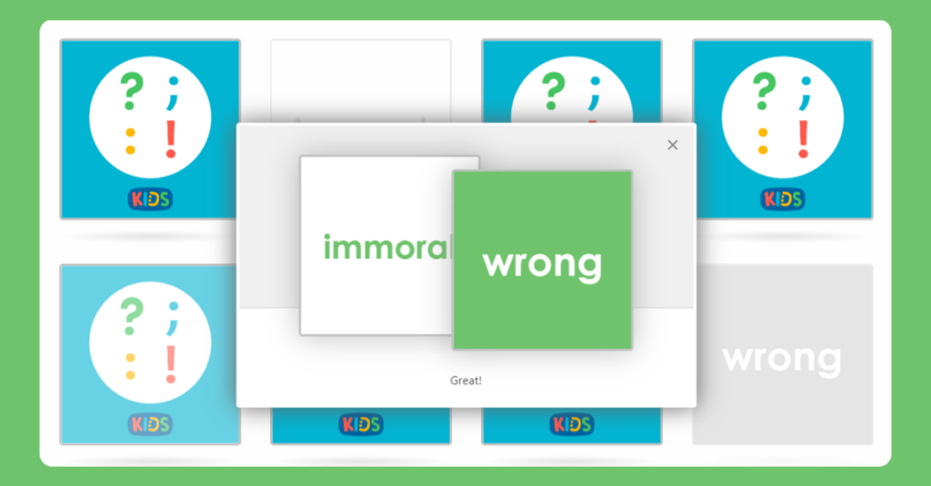 year 4 synonym matching activity 1