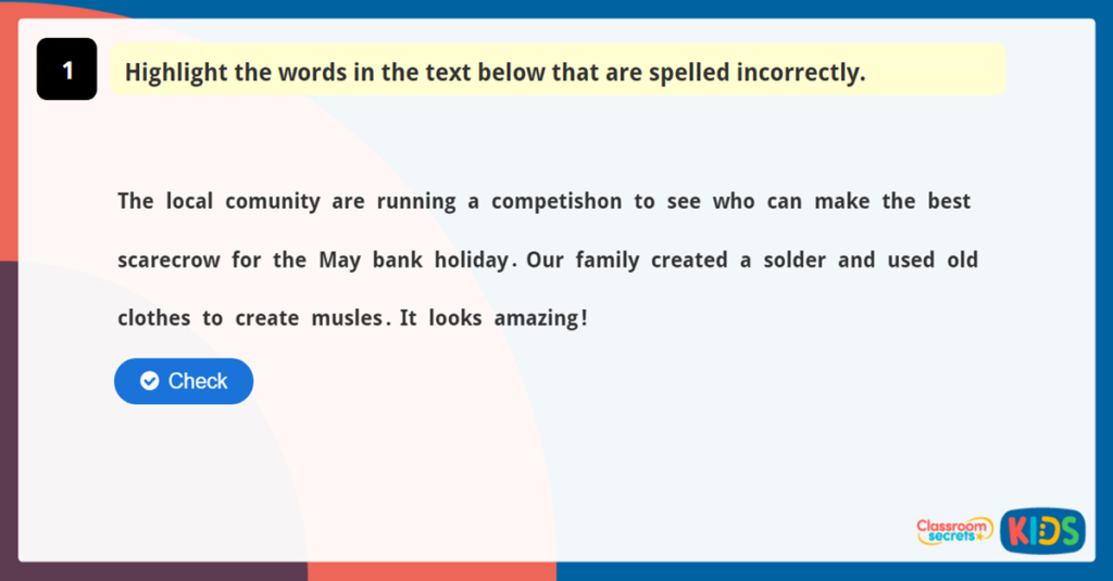 Year 5 and Year 6 Spelling Game 2