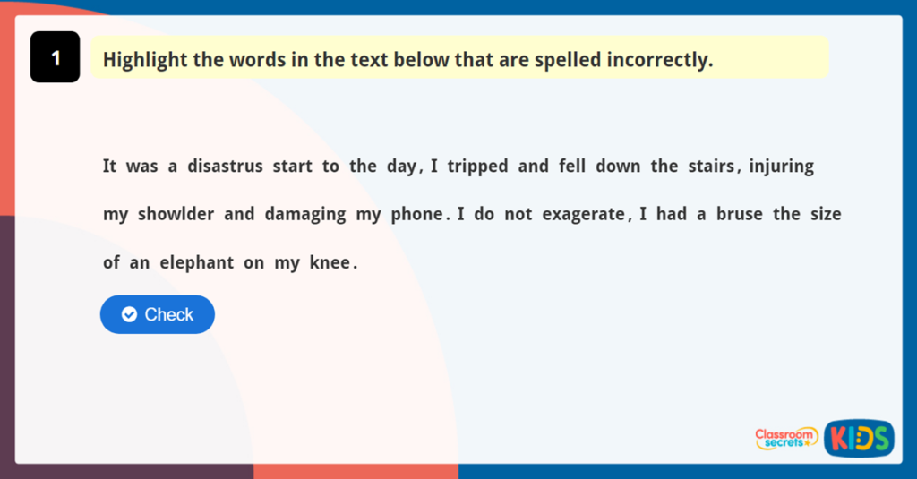 Year 5 and Year 6 Spelling Game 3