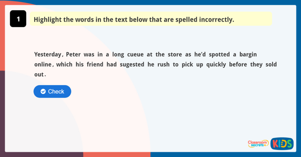 Year 5 and Year 6 Spelling Game 5