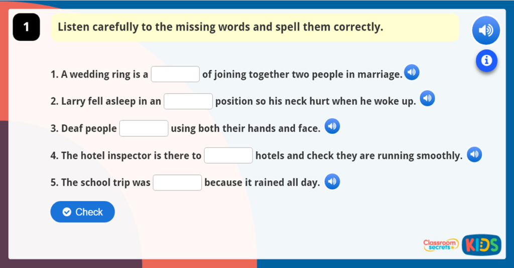 Year 5 and 6 Spelling Activity 9