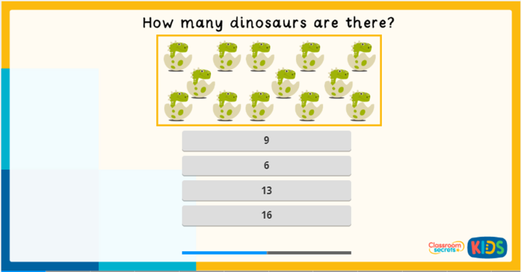 Reception Matching Objects to Numbers Game 0-20