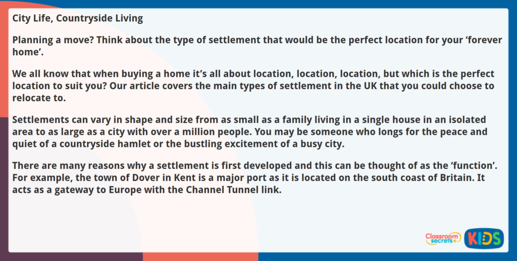 Year 5 Non Fiction Reading Comprehension