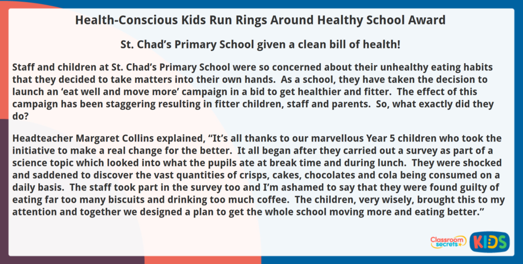 Year 5 Reading Comprehension Health-Conscious Kids