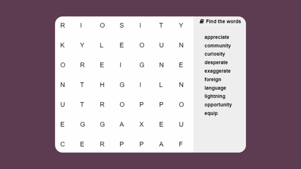 Year 5 and Year 6 Spelling Word Search 3