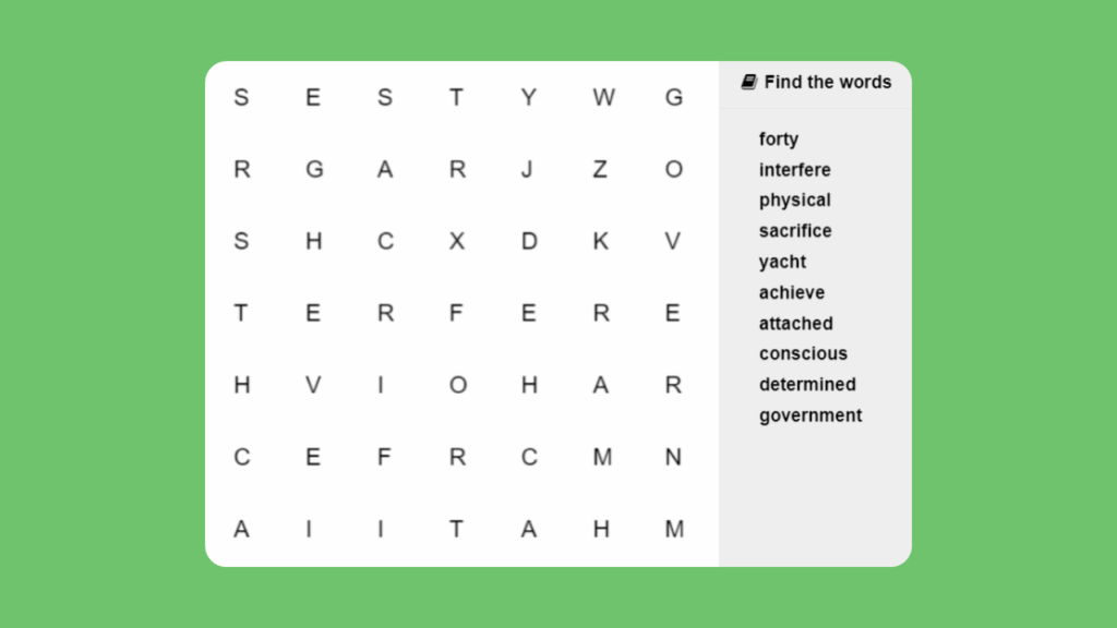 Online Word Search Games for Year 6