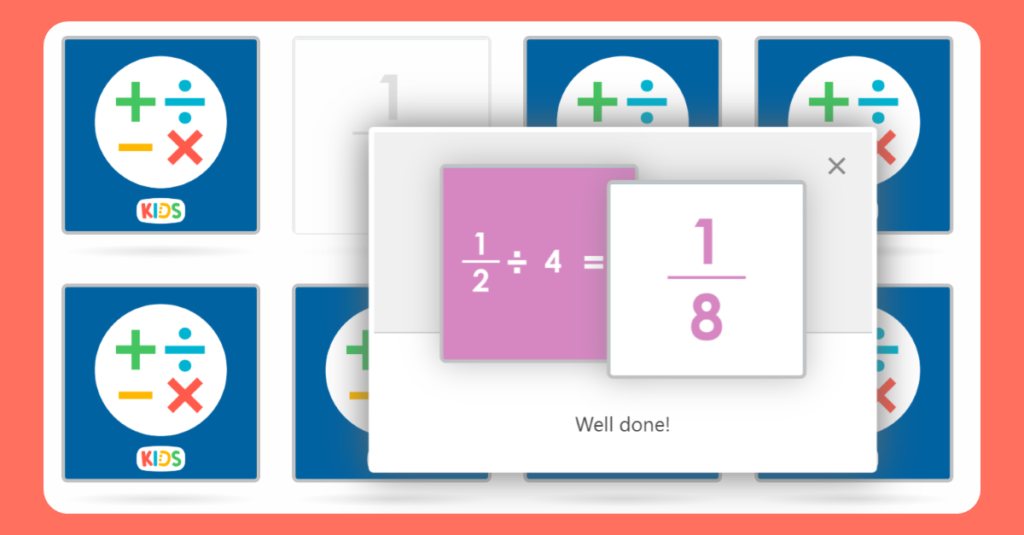 Year 6 Dividing Proper Fractions by Whole Numbers Gmaes
