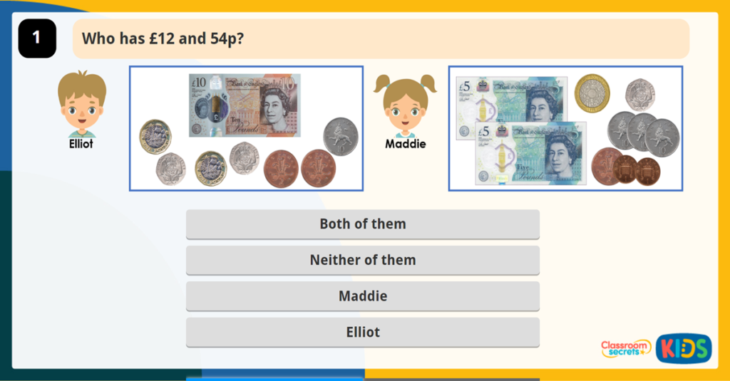 Count Money Notes and Coins Game