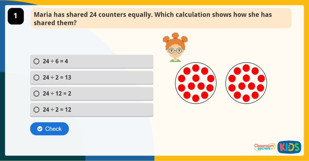 Year 2 Make Equal Groups Sharing
