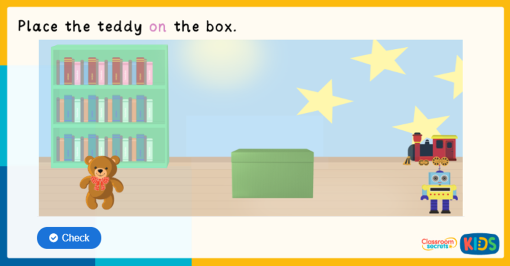 Reception Positional Language Teddy Game