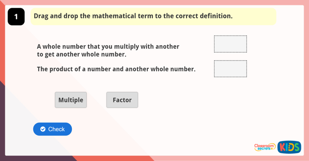 Year 5 Multiples and Factors