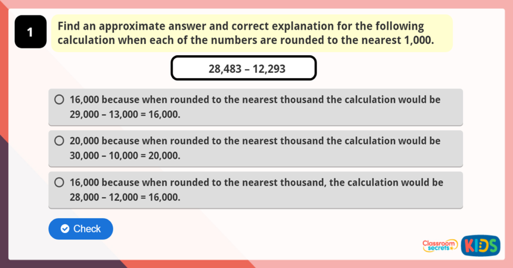 Round to Estimate and Approximate Reasoning
