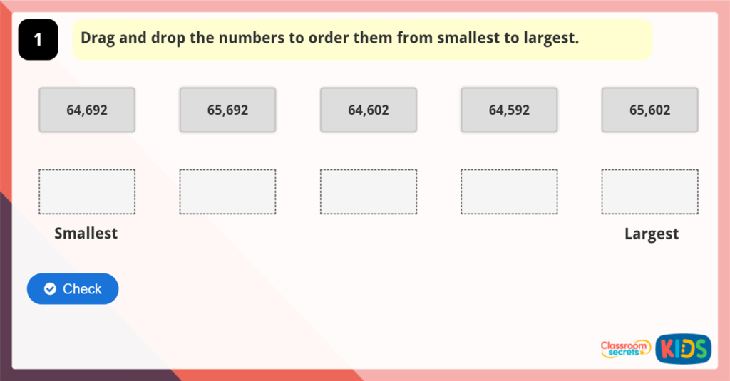 Year 6 Compare and Order Game