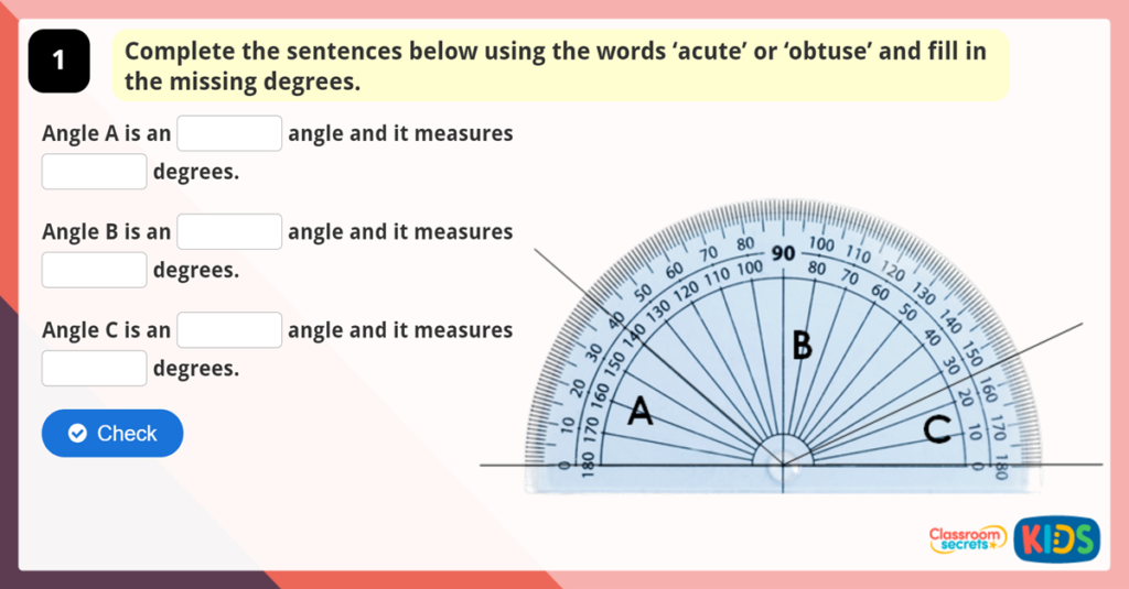 Year 6 Measure with a Protractor