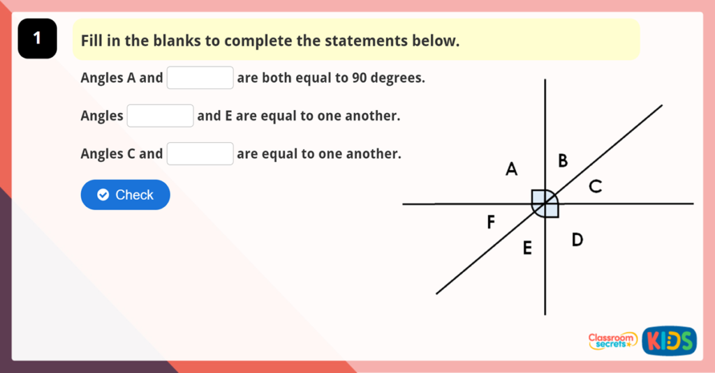 Year 6 Vertically Opposite Angles
