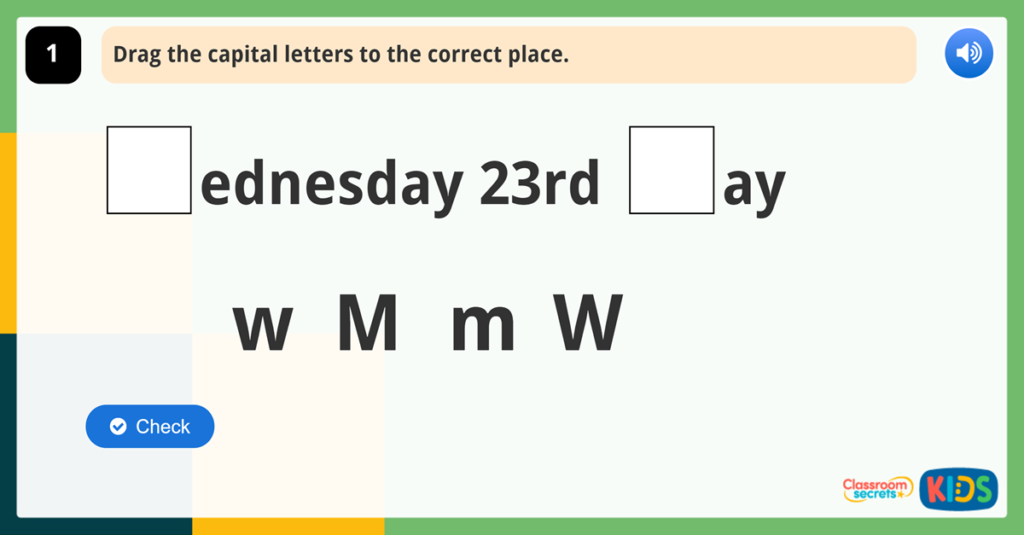 Year 1 Capital Letters Game