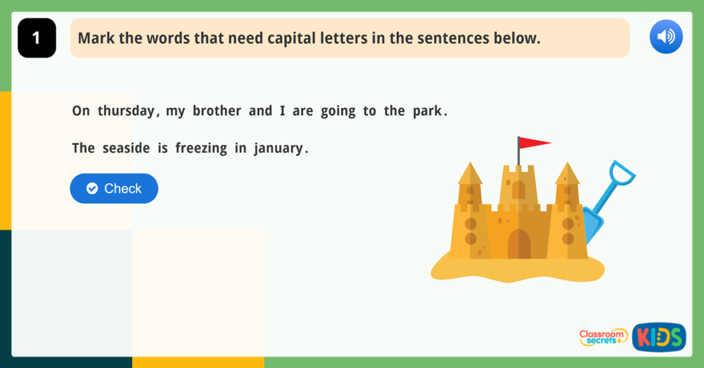 Year 1 Capitals Game