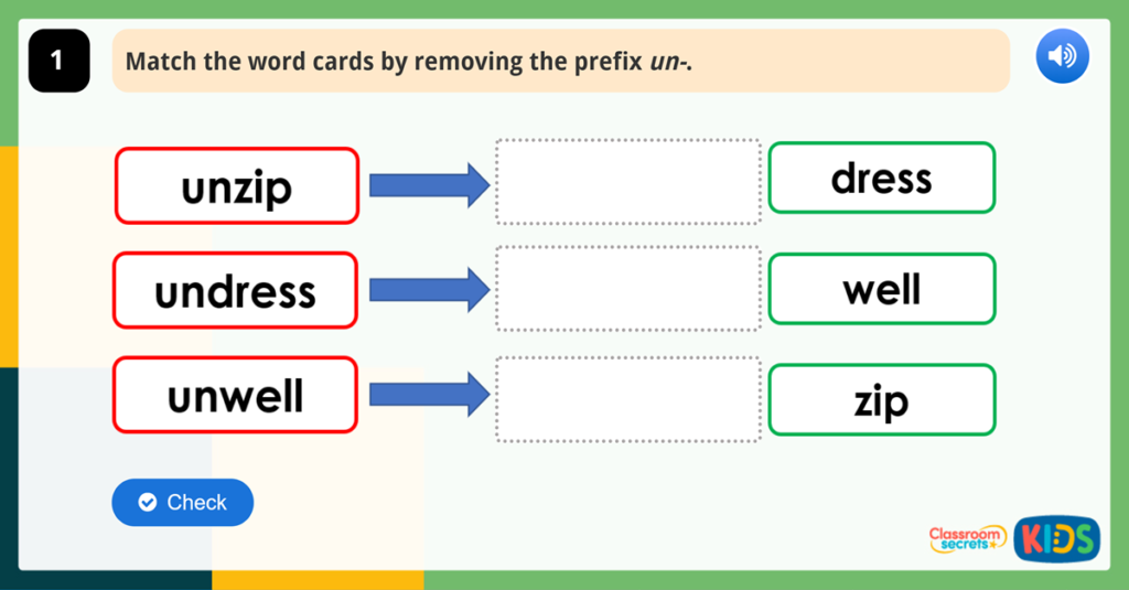 Year 1 Prefixes Game