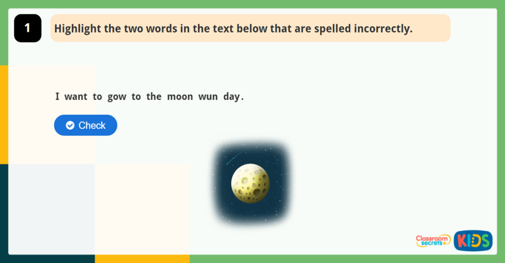 Year 1 Spelling Game 3