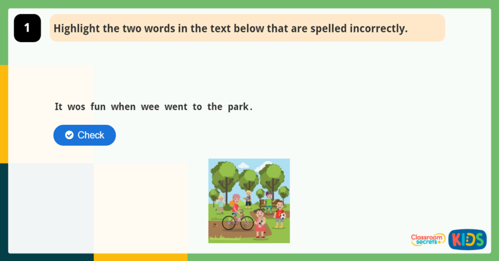 Year 1 Spelling Game 4