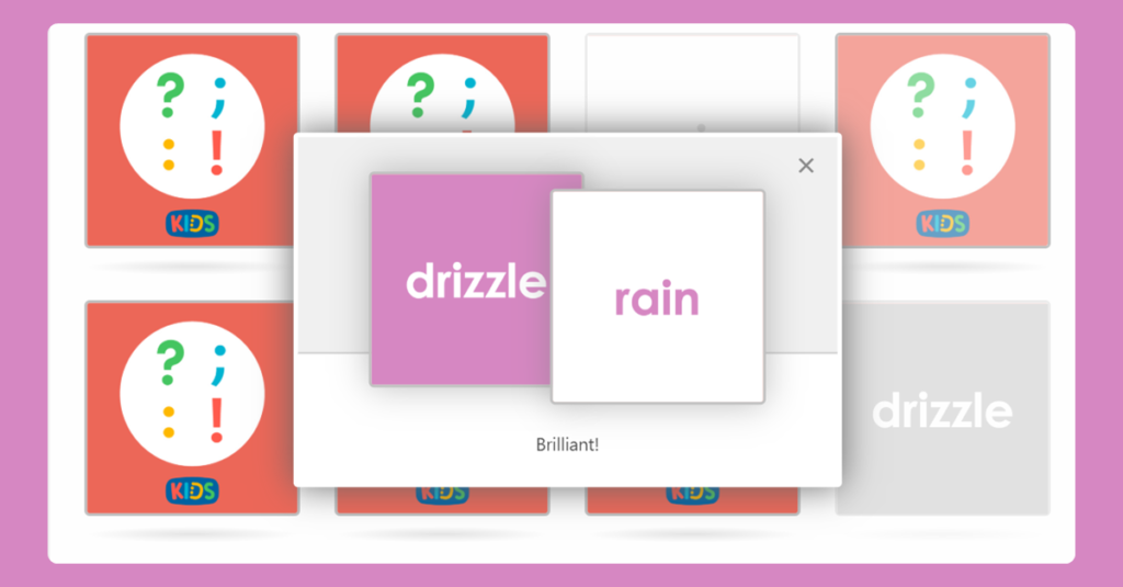 Year 1 Synonym Matching Activity 3