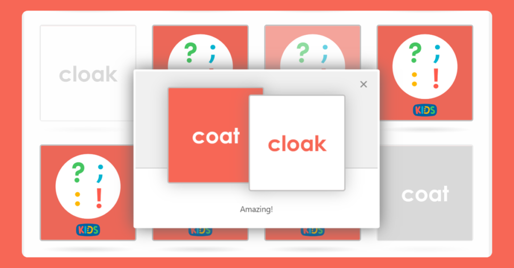 Year 1 Synonym Matching Activity 4