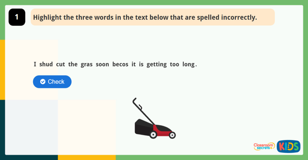 Year 2 Spelling Game 3